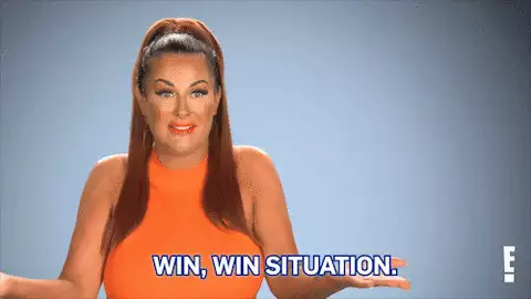 A lady is telling about a win-win situation