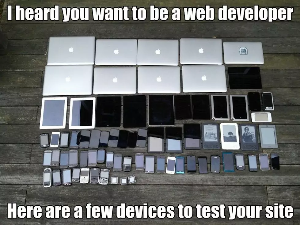 Joke about developers' testing tools