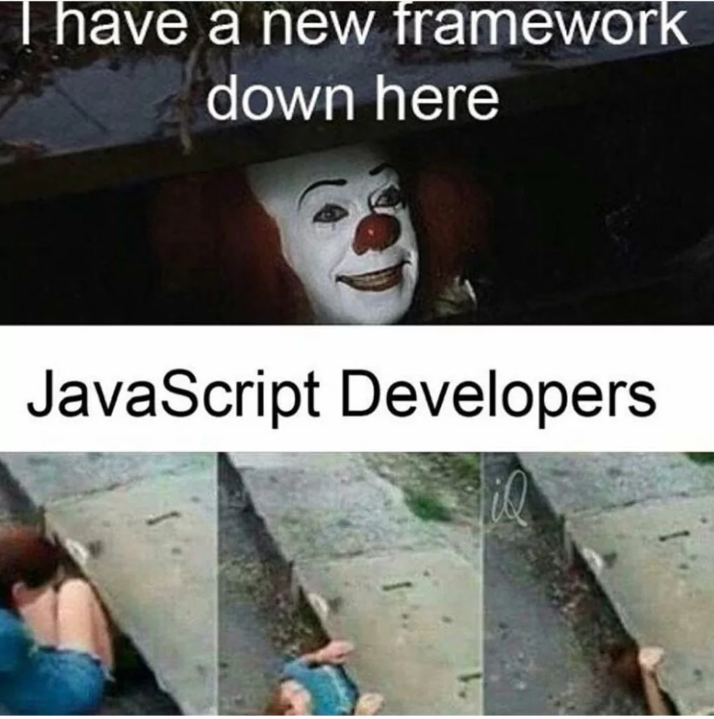 Pennywise talks to JS developers