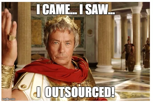 Caesar about insourcing vs outsourcing