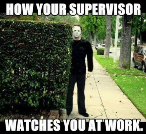 supervisor watch the work