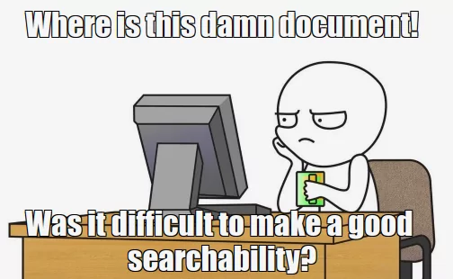 one of the document management system functional requirements is searchability
