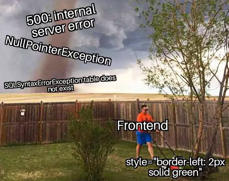 typical front end programmer 