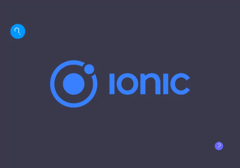 Ionic logo on a grey background
