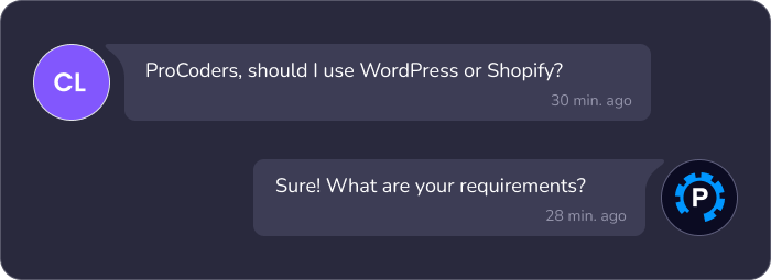 ProCoders, should I use WordPress or Shopify?