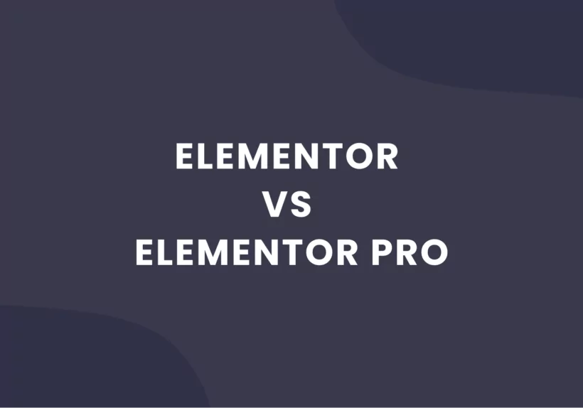 Elementor vs Elementor Pro 1 text