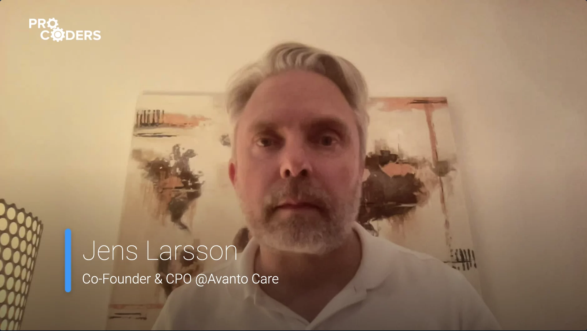 Jens Larsson co-founder & CPO @Avanto Care
