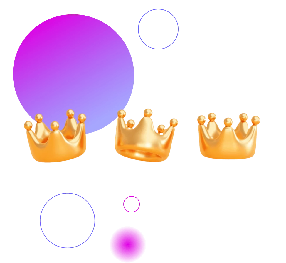 crowns on the circles