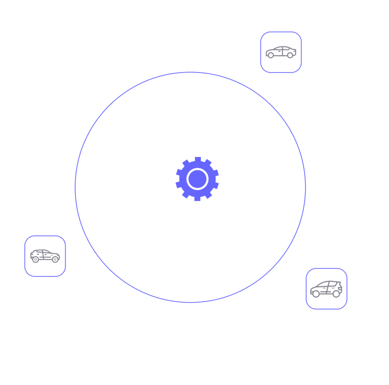 logistics illustration car rental