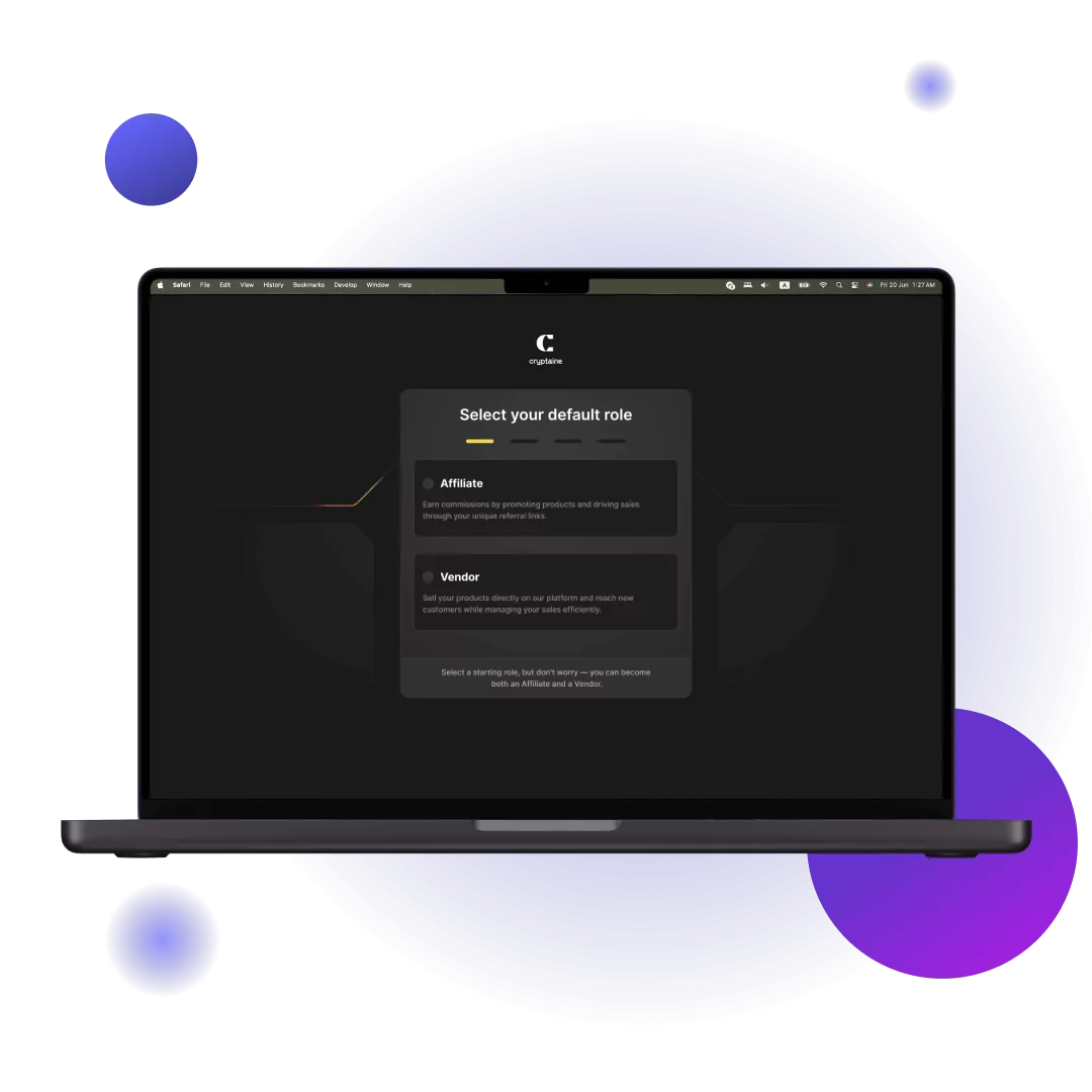 Cryptaine signup