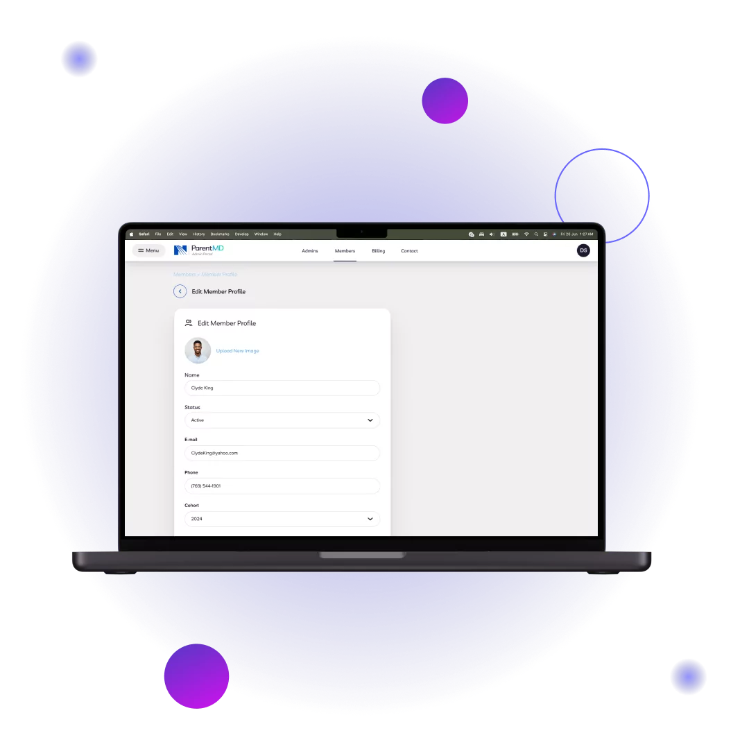 ParentMD edit profile